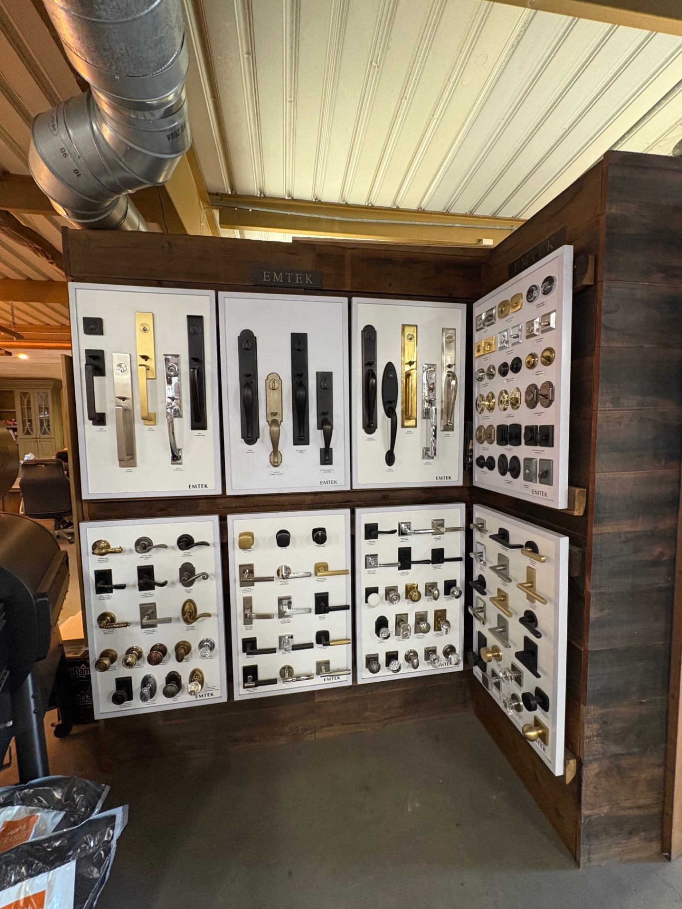 Emtek door hardware and handle display